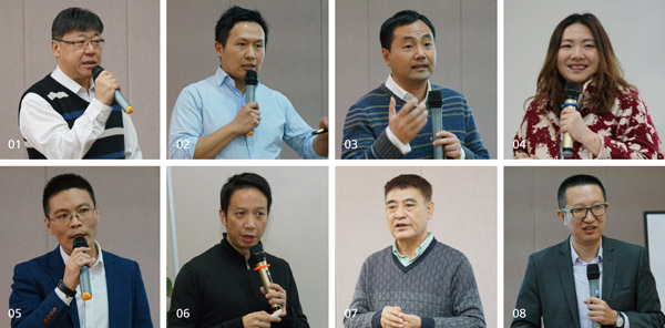 01_震旦3D事業(yè)部總經(jīng)理羅益光。02_軟銀中國資本高級投資經(jīng)理朱瑞星。03_昕健醫(yī)療技術(shù)有限公司創(chuàng)始人劉非博士。04_Nenui Group創(chuàng)始人吳迪。05_北京鎂伽機(jī)器人科技有限公司聯(lián)合創(chuàng)辦人&CMO喬志新。06_龍創(chuàng)汽車設(shè)計(jì)副總裁、航空事業(yè)部總監(jiān)岑崢。07_北京大學(xué)工業(yè)工程與管理系研究員、智能制造信息化管理領(lǐng)域資深專家馬國鈞。08_Datablau創(chuàng)始人&CEO王琤